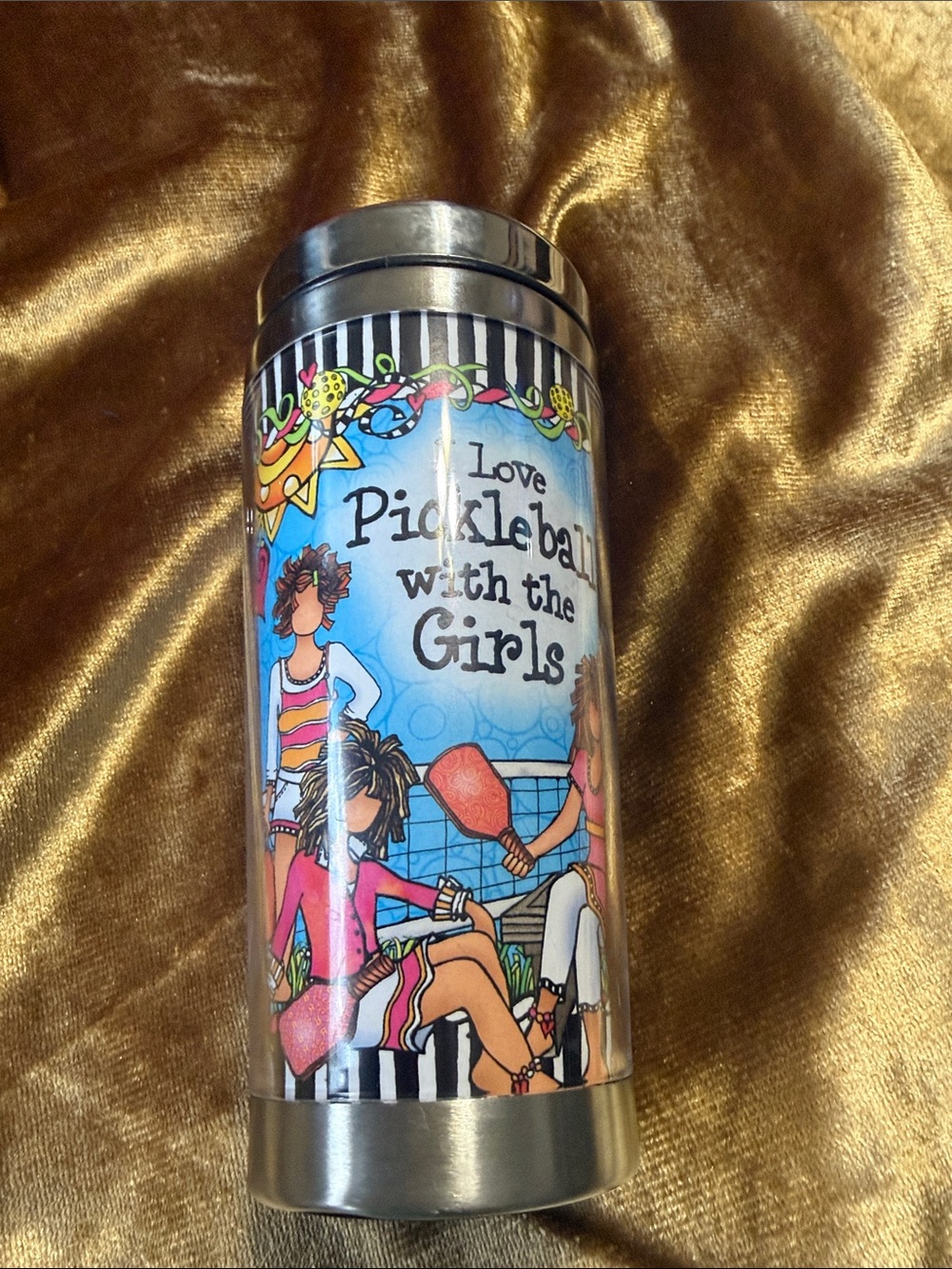 Love Pickleball with the Girls Stainless Tumbler - Blue
